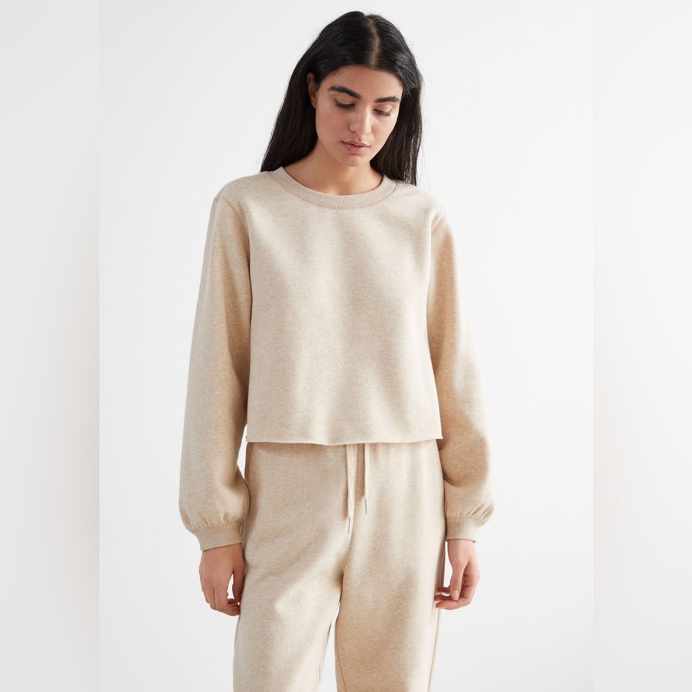 & OTHER STORIES Beige Boxy Jersey Sweater‎ Size XS